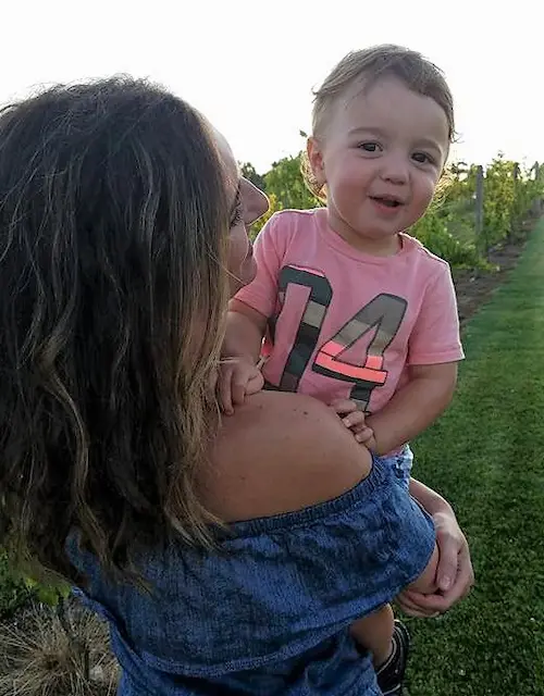 Temporary nanny with a child